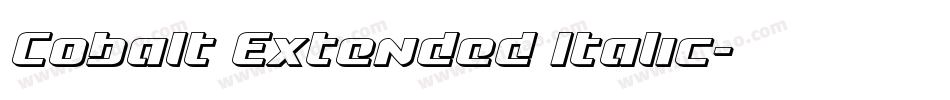 Cobalt Extended Italic字体转换